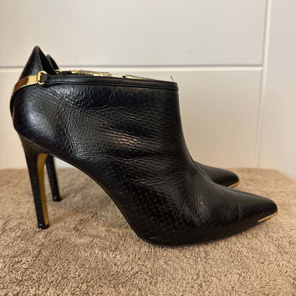 Ted Baker London Leather Python-Embossed Booties - image 3